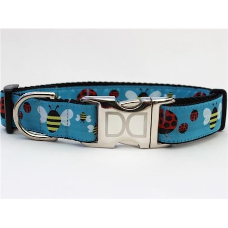 Lady Bugs And Bumble Bees Dog Collar XL